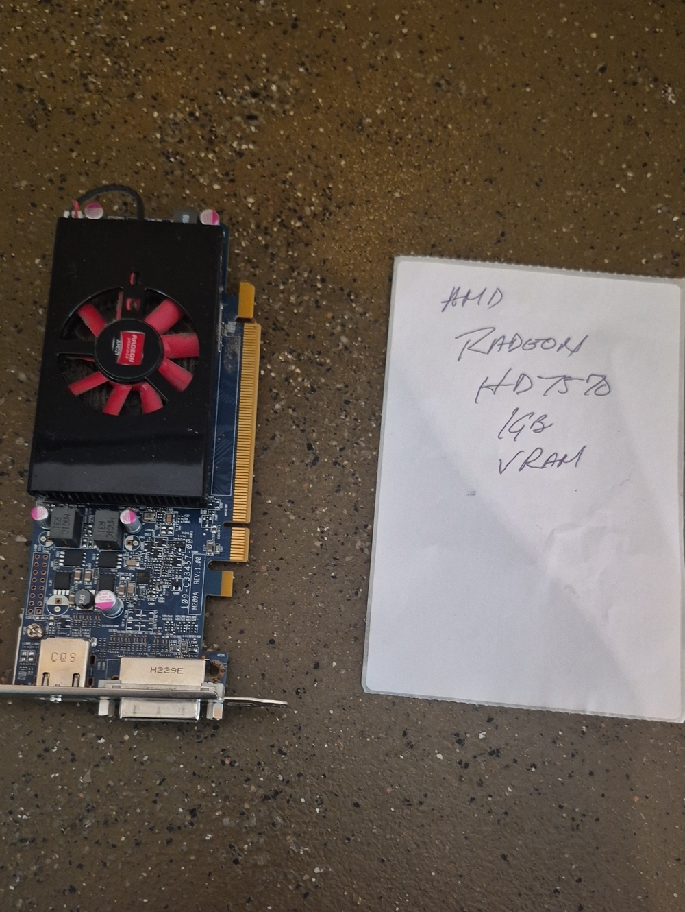 AMD Radeon HD Graphics Card with Black Shroud and Red Fan